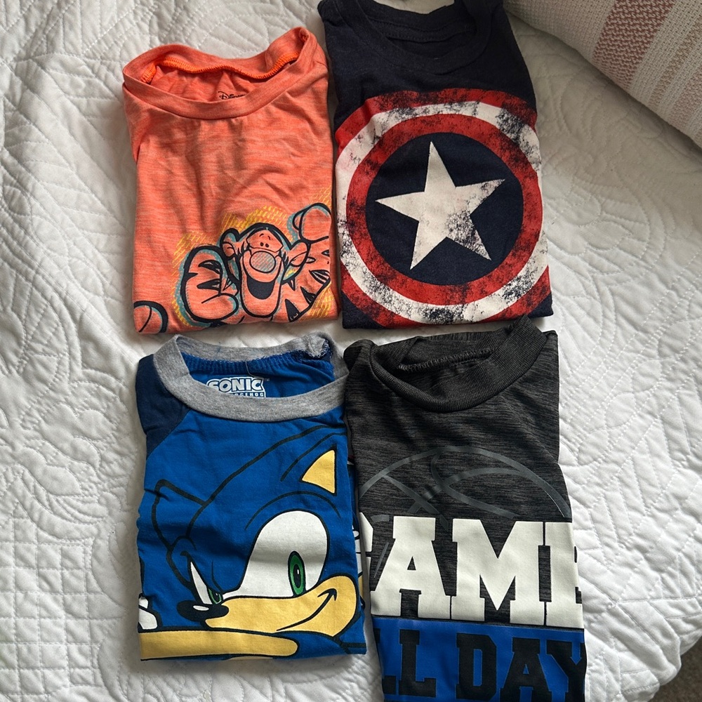 Boys bundle of four Graphic T-Shirts size 2T